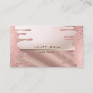 Cartão De Visita Na moda Moderno Elegante, Glitter Drops