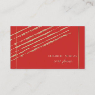Cartão De Visita Na moda Moderno Elegante,Glitter Stripes,Vermelho