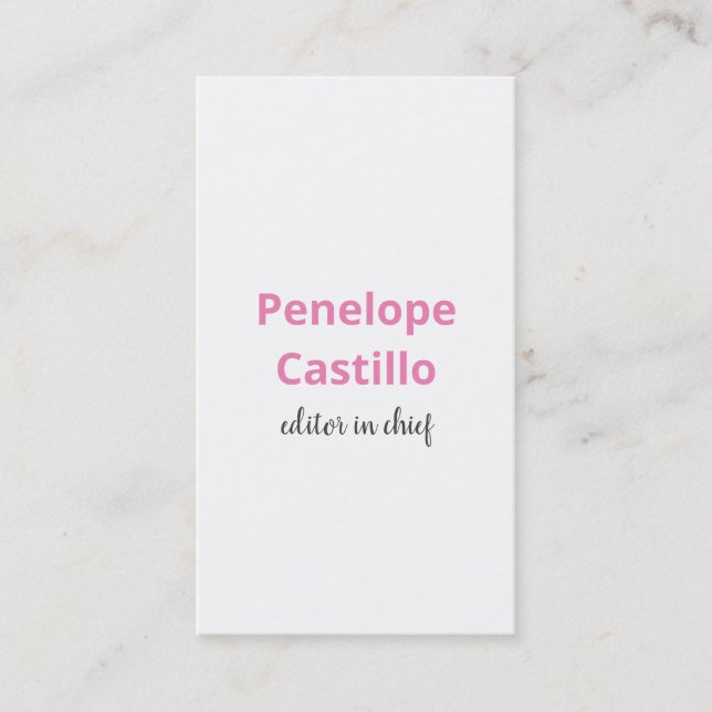 Cartão De Visita Na moda moderno profissional (Frente)