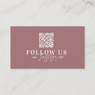 Cartão De Visita Na moda Moderno segue-nos Instagram Blush Elegante