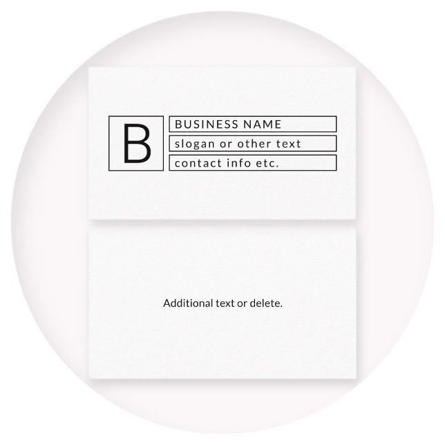 Cartão De Visita Na moda Monograma e Nome Comercial (ou outro texto (Criador carregado)