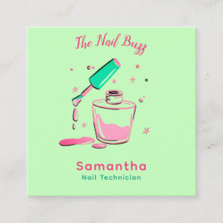 Cartão de visita na moda Nail Technician