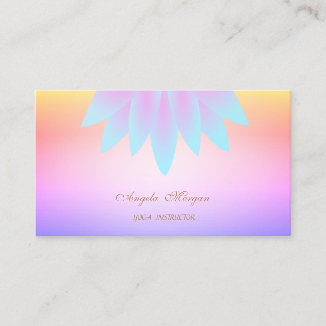 Cartão De Visita Na moda Professional Lotus Flower Ombro (Frente)