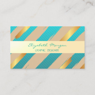Cartão De Visita Na moda profissional moderno, Stripes