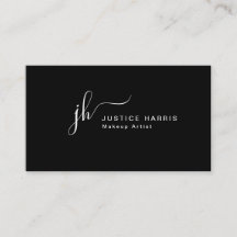 Na moda Script Monograma Modern Professional Busin