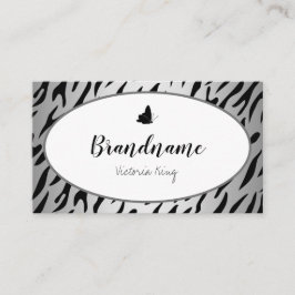 Cartão De Visita Na moda Silver Tiger Patterer Design Professional