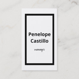 Cartão De Visita Na moda simples e profissional moderno preto e bra