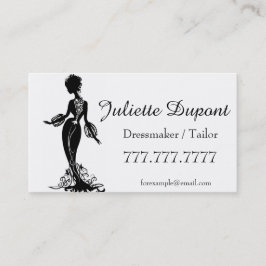 Cartão De Visita Na moda Tailor Dressmaker preto