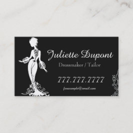 Cartão De Visita Na moda Tailor Dressmaker preto