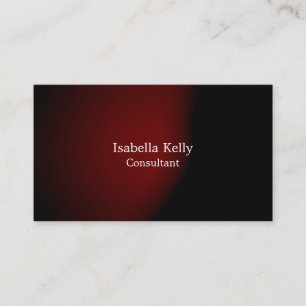 Cartão De Visita Na moda único preto vermelho de tendência