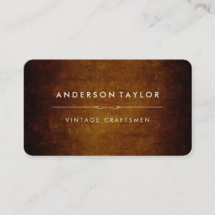 Cartão De Visita Na moda Vintage Brown