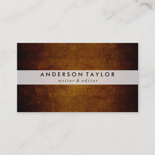 Cartão De Visita Na moda Vintage Brown (Frente)