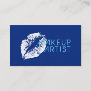 Cartão De Visita Na moda White Lábios Makeup Artist Salon #9