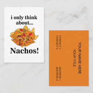 Cartão De Visita Nachos Comida Em Que Eu Só Penso Nachos