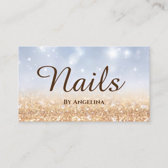 Cartão De Visita Nagel eleganten Typographie Visitenkarte (Frente)