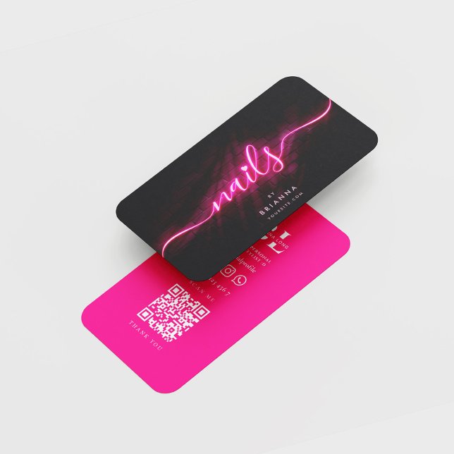 Cartão De Visita Nail Artist Beauty Salon Manicure Nail Polonês (Criador carregado)