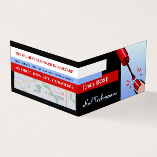 Cartão De Visita Nail Polonês, Nail Technician, Nail Salon Loyaltie