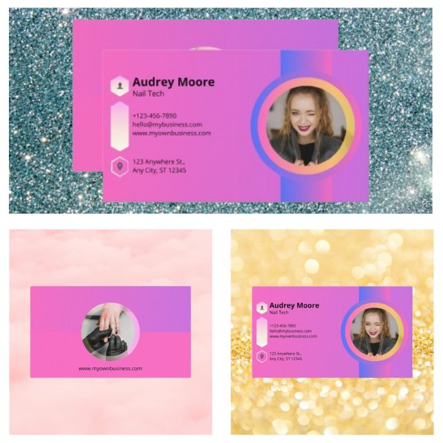 Cartão De Visita Nail Technician (Nail Technician Business Card)