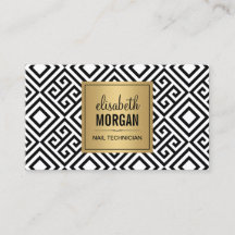 Nail Technician - Classy Dourado Abstrato - Padrão