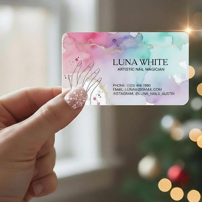 Cartão De Visita 💅🏻 Nail Technician QR (Nail Tech Custom QR Business Card)