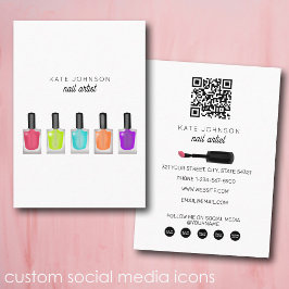 Cartão De Visita Nails Manicure Pedicure Beauty Nail Artist Modern