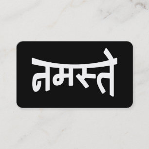 Cartão De Visita Namaste (नमस्ते) - Escrita Devanagari