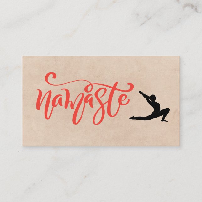 Cartão De Visita Namaste Yoga Stretch (Frente)