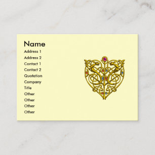 CARTÃO DE VISITA NAMORADOS HYPER / NATA CELTICA DOURADA