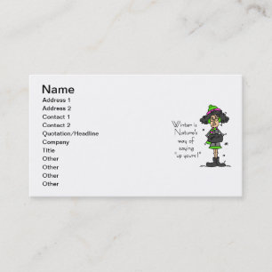 Cartão De Visita Não é um ventilador do inverno