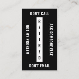 Cartão De Visita Não Meu Problema É Retirada Vertical