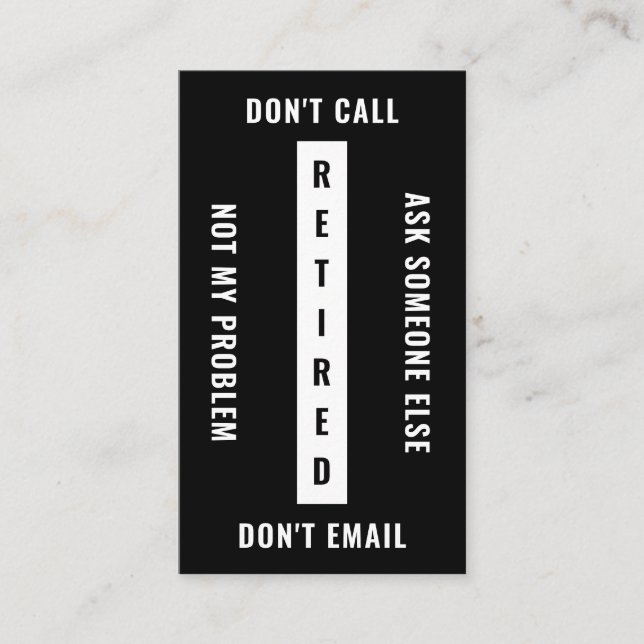 Cartão De Visita Não Meu Problema É Retirada Vertical (Frente)