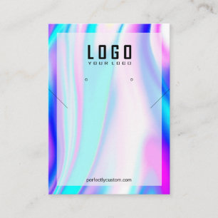 Cartão De Visita Narrativas de colar de Unicórnio Holográfico Moder