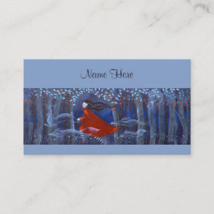 Cartão De Visita Nas madeiras com espírito animais