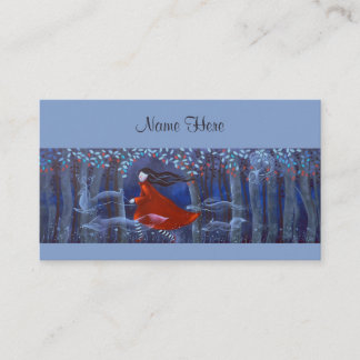 Cartão De Visita Nas madeiras com espírito animais