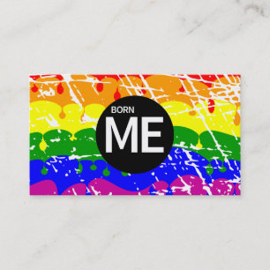Cartão De Visita Nascer Coloful do Sinalizador do Orgulho LGBT