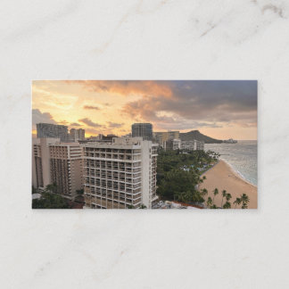 Cartão De Visita Nascer do Sol em Waikiki