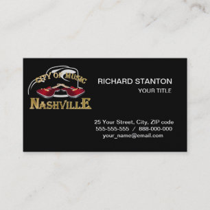Cartão De Visita Nashville. Cidade da música