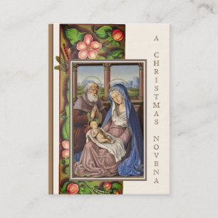 Cartão De Visita Natal Natividade Novena Jesus Maria Santa Sé