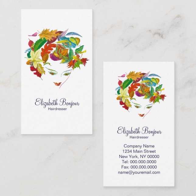 Cartão de visita natural do ~ da beleza (Frente/Verso)