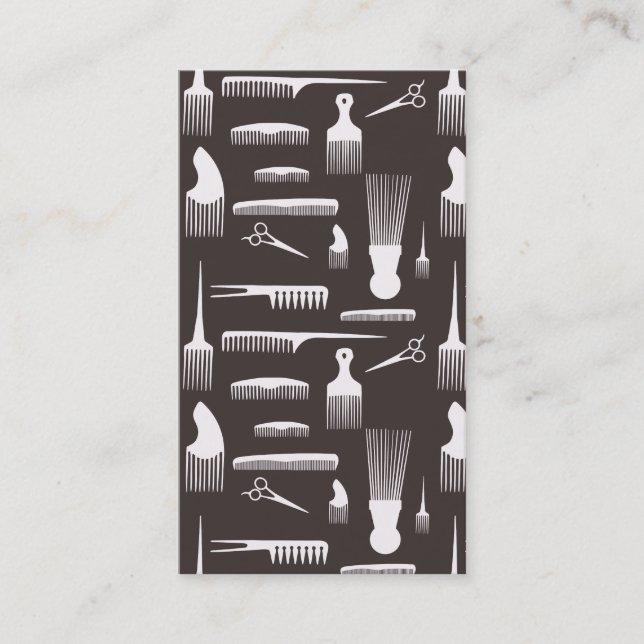 Cartão de visita natural do design do cabelo da (Frente)