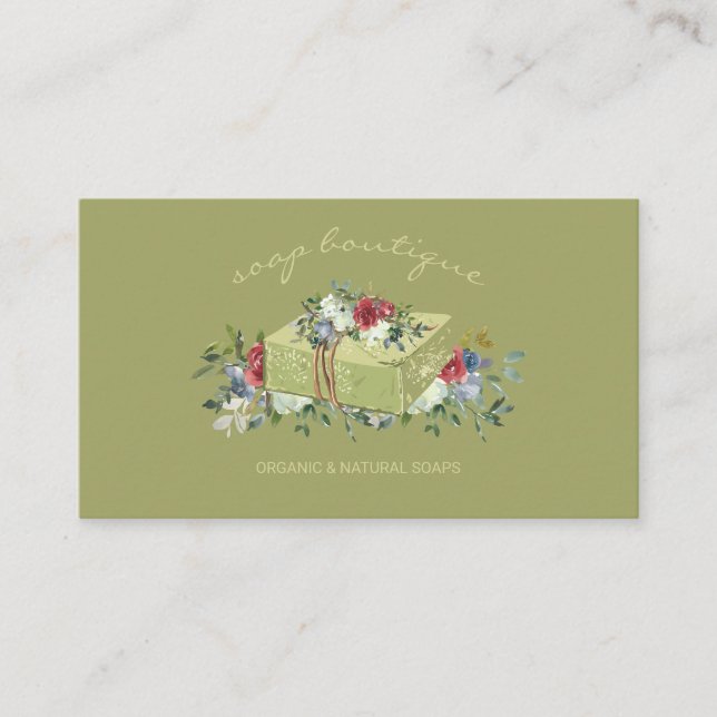 Cartão De Visita Natural Green Soap (Frente)