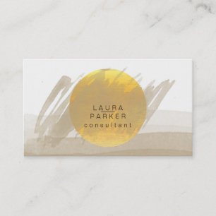 Cartão De Visita Nature Watercolor Moon Paint Elegante Chic Modern