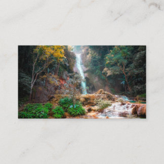Cartão De Visita Natureza Cena Fantasia Cascata