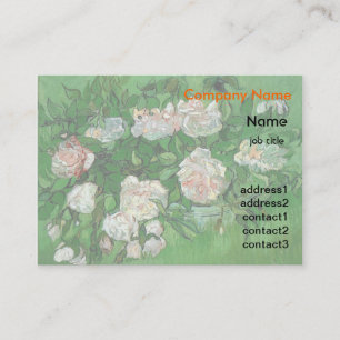 Cartão De Visita Natureza-morta - Rosas Cor-de-Rosa por Vincent van