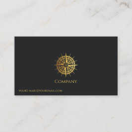 Cartão De Visita Náutico Dourado