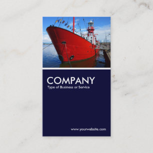 Cartão De Visita Navio de Luz, Baía de Cardiff - Azul-Naval Escuro