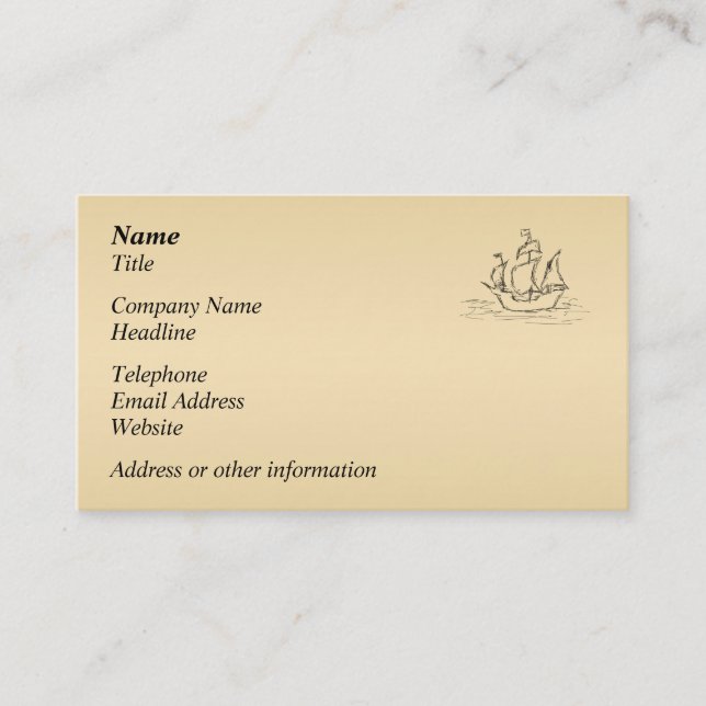 Cartão De Visita Navio de pirata (Frente)