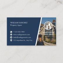 Navy Minimalist Property agent 