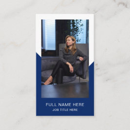 Cartão De Visita Navy Photo Business Card for Creative Profession