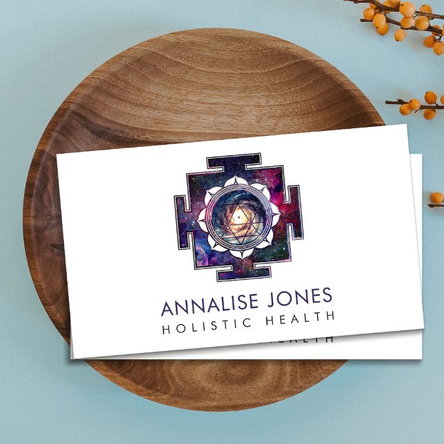 Cartão De Visita Nebula Sky Sri Yantra/Sri Chakra (Criador carregado)